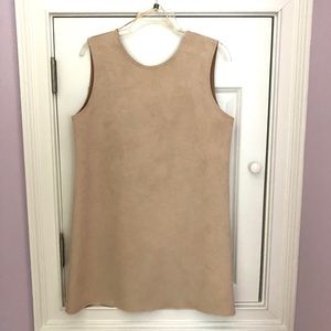 ZARA TAN SUEDE DRESS